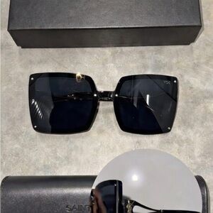 Yves Saint Laurent Dark Square Sunglasses For Women